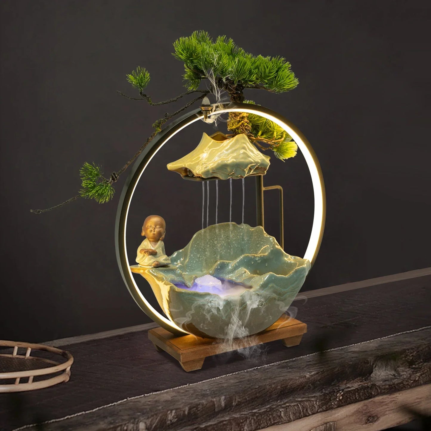 Rynx | Waterfall Fortune LED Incense Burner Zen Decor