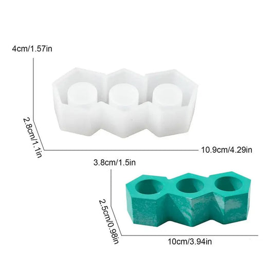 Rynx | 3D Silicone Candle Holder Mold for DIY Resin Craft - Versatile Bowl for Candles, Chocolates, and More