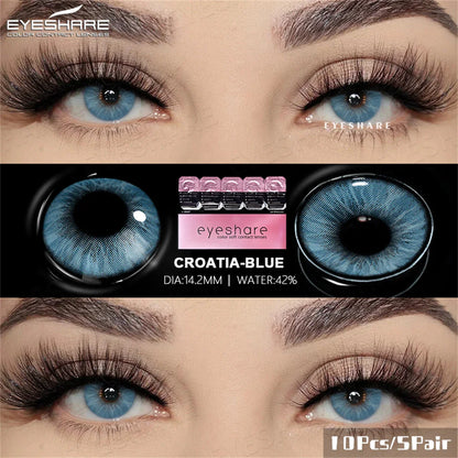 Rynx | Daily Lens 10pcs/5pairs Colored Contact Lenses Natural Gray Contact Daily Disposable 1 Day Use Colored Make-up Lenses