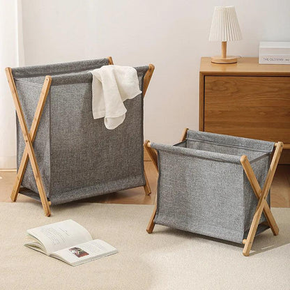 Rynx | Eco-friendly collapsible laundry basket made of bamboo - Stylish and space-saving storage solution