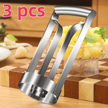 Rynx | Stainless Steel Pineapple Meat Remover and Core Peeler - Quick and Easy Pineapple Knife