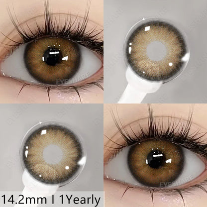 Rynx | New natural colors contact lenses for the eyes 2pcs./1pair colored beautiful pupil color lenses yearly brown eyes contact