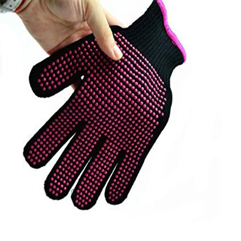 Rynx | New Double-Sided Hair Straightener Curling Tong: Heat-Resistant Hairdressing Finger Gloves - Salon Tools for Hair Styling