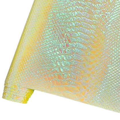 Rynx | Iridescent Holographic Snake Skin PU Leather Craft Roll for Creative DIY Adventures