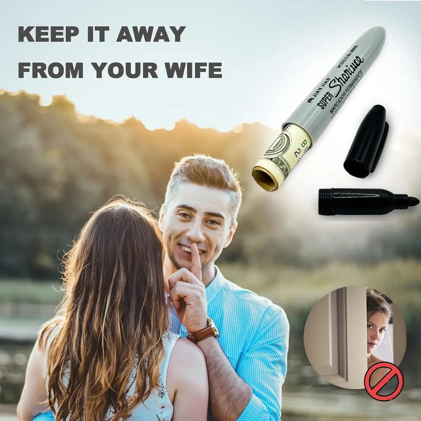Rynx | Creative Fake Black Marker Pen Safe - Hidden Compartment Diversion Safe for Home and Office, Ideal for Hiding Necklaces, Money, and Small Valuables
