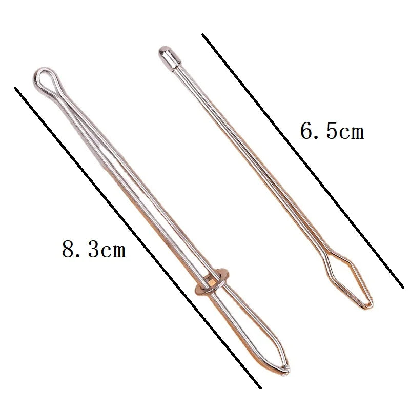 Rynx | Elastic Metal Drawstring Rope Threaders: DIY Sewing Accessories - Self-Locking Tweezer Clip for Elastic Cord Rope Threading