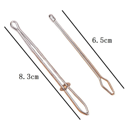 Rynx | Elastic Metal Drawstring Rope Threaders: DIY Sewing Accessories - Self-Locking Tweezer Clip for Elastic Cord Rope Threading