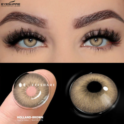 Rynx | New colored contact lenses daily disposable natural brown contact 1 day daily lens blue lenses 10 pcs/5 pairs gray pupils