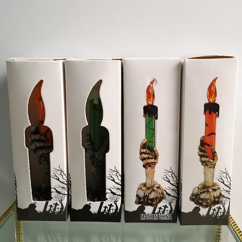 Rynx | Halloween Skeleton and Ghost Party Candles – Pumpkin Decor for Happy Halloween Home Decorations