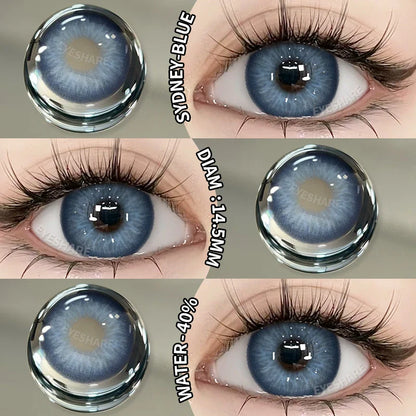 Rynx | New Fashion Colored Contact Lenses Naturally Brown Contact Blue Lenses Gray Pupils Cosmetic Colored Lenses Green Eye Lenses