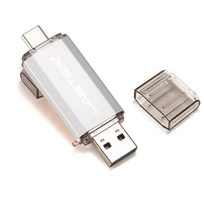 Rynx | Premium 2-in-1 Type-C USB Flash Drive - Golden Metal Design with High-Speed Data Transfer and Enhanced Security