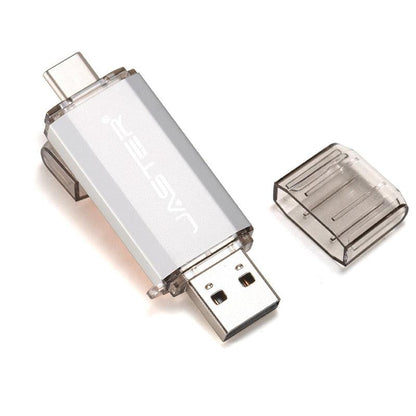 Rynx | Premium 2-in-1 Type-C USB Flash Drive - Golden Metal Design with High-Speed Data Transfer and Enhanced Security