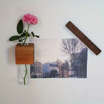Rynx | Wooden Magnetic Flower Tube Vase