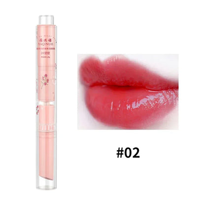 Rynx | Thin Tube Flower Lipstick Pencil Heart-Shaped Gel Lipstick Pencil Makeup Long-Lasting Moisturizing Lip Lacquer Girls Korean Cosmetics