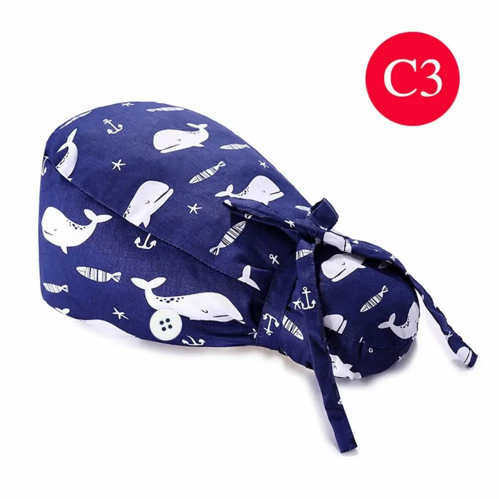 Rynx | Adjustable surgical cap with ponytail holder and buttons
