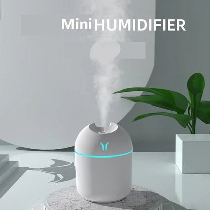 Rynx | 250ML USB Mini Air Humidifier - Ultrasonic Aroma Essential Oil Diffuser with LED Lamp for Home and Car