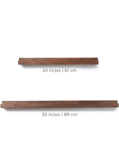 Rynx | Dark Oak Wall Shelf, 24 Inch | 61 cm