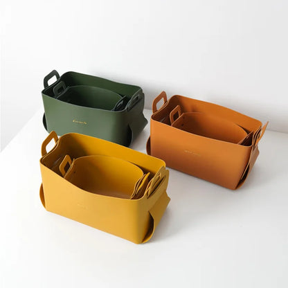 Rynx | Faux leather storage baskets
