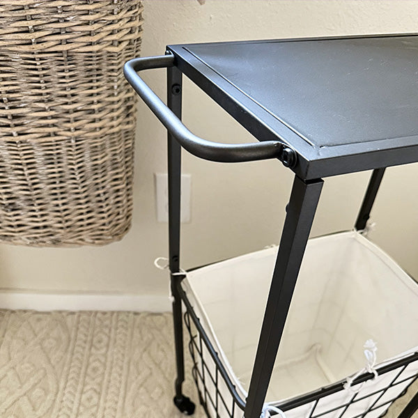 Rynx | Multipurpose iron rolling table with basket