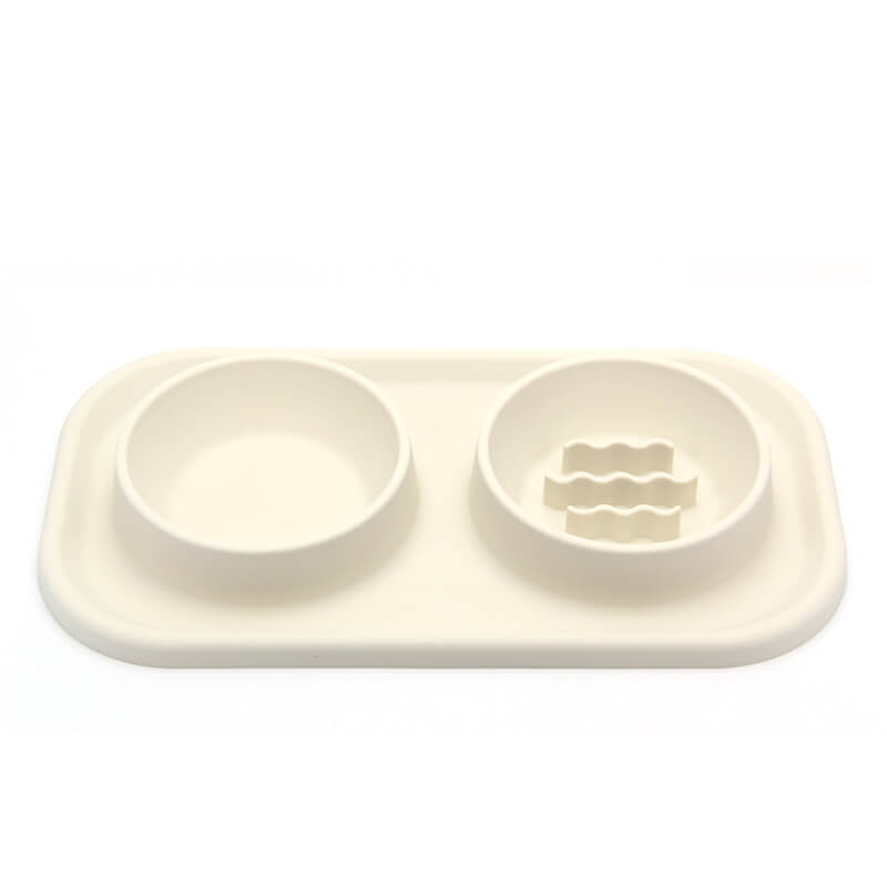 RYNX | Dual Bowl Slow Feeder Pet Bowl