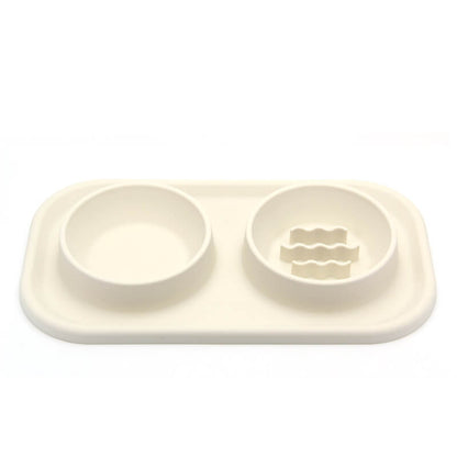 RYNX | Dual Bowl Slow Feeder Pet Bowl