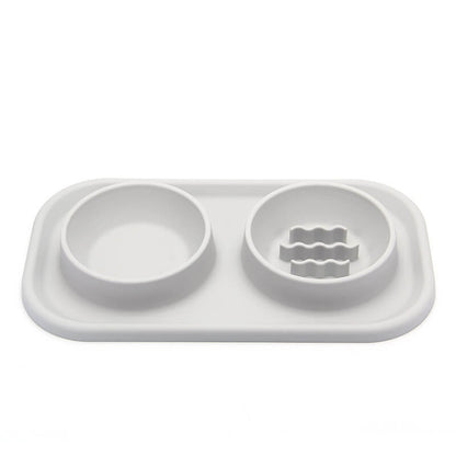 RYNX | Dual Bowl Slow Feeder Pet Bowl
