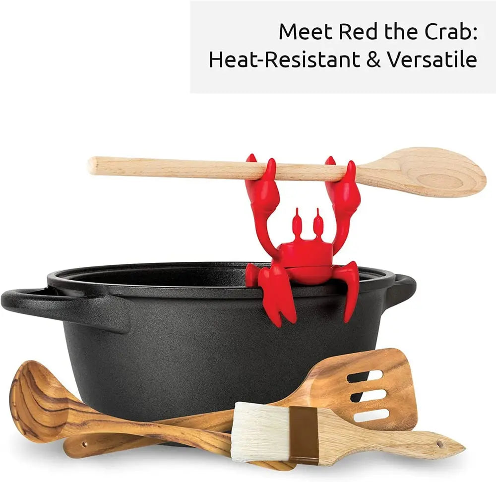 Rynx | Silicone Kitchen Utensil – Cute Crab Holder with Steam Release Function!