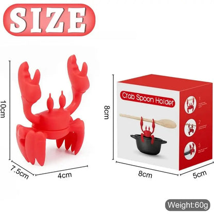 Rynx | Silicone Kitchen Utensil – Cute Crab Holder with Steam Release Function!