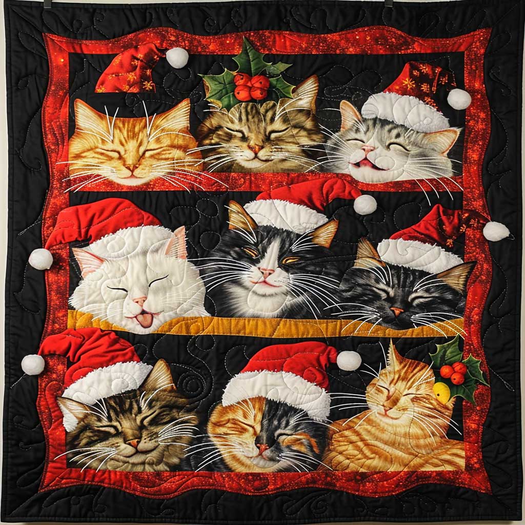 Rynx | Sleeping Christmas Cat Quilt