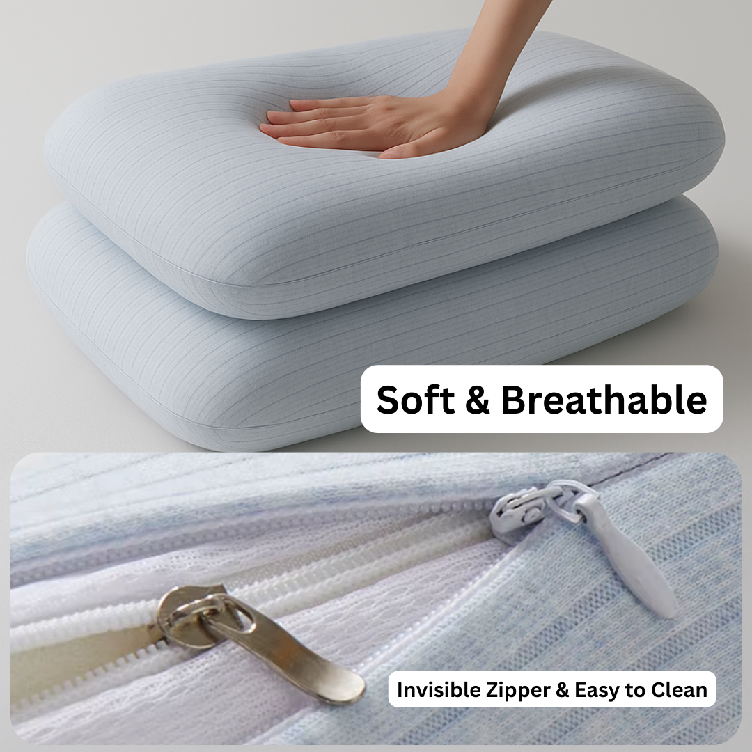 Rynx | Therapeutic Cotton Cover Natural Latex Pillow