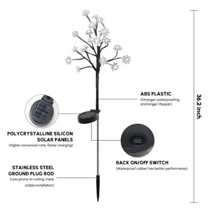 Rynx | Solar Cherry Blossom Lights | Waterproof LED Decor for Outdoors