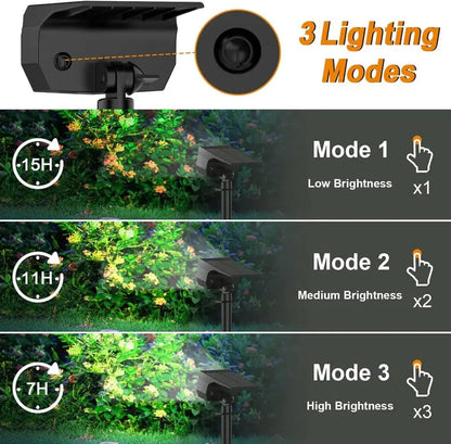 Rynx | Solar-LED-Spotlight for outdoor use – Weatherproof garden lighting with 3 brightness levels