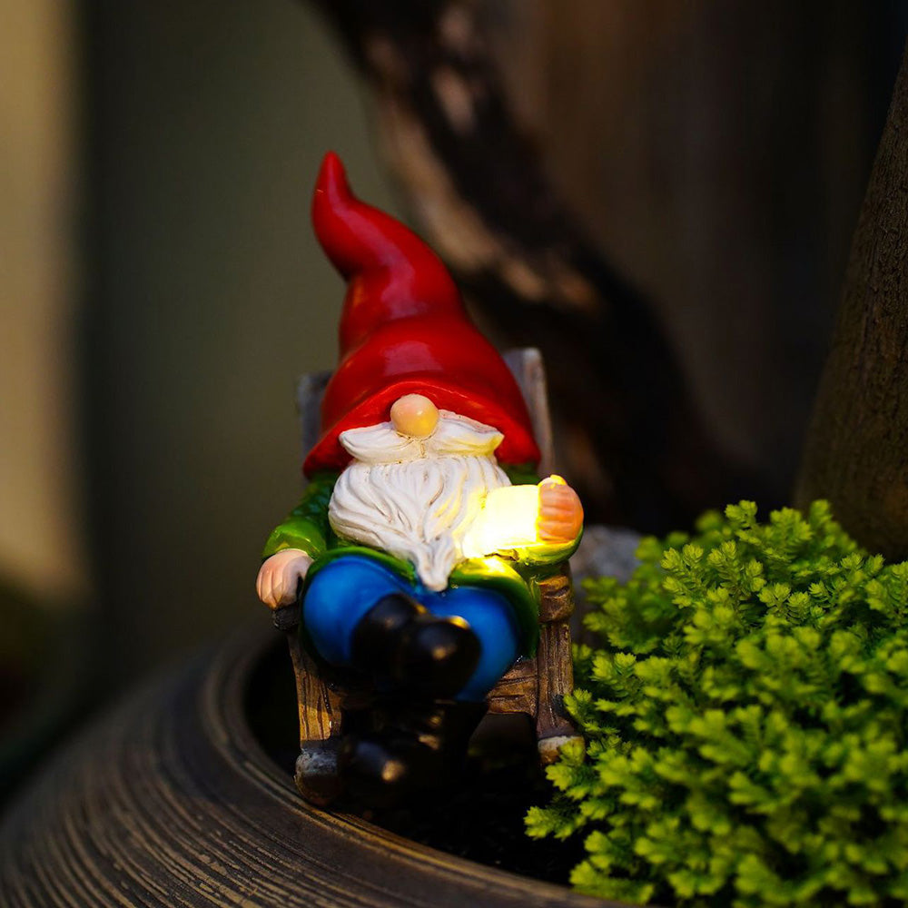 Rynx | Solar Powered LED Garden Gnome Statue