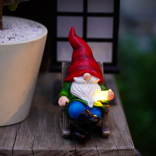 Rynx | Solar Powered LED Garden Gnome Statue