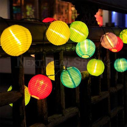 Rynx | Solar-powered LED Silk Lantern Light String