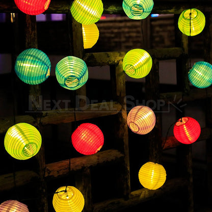 Rynx | Solar-powered LED Silk Lantern Light String