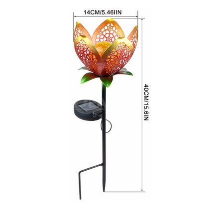 Rynx | Solar-powered metal flower pot lamp