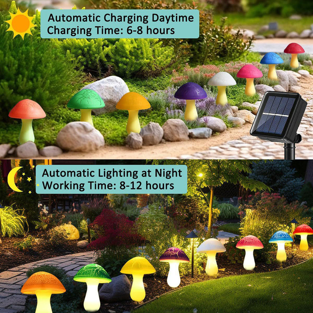 Rynx | Solar-powered mushroom garden stake light
