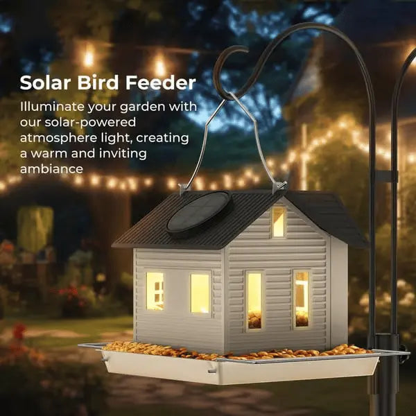 Rynx | Solar-Birdhouse with LED – Illuminating Garden Lantern & Feeder Station in one!