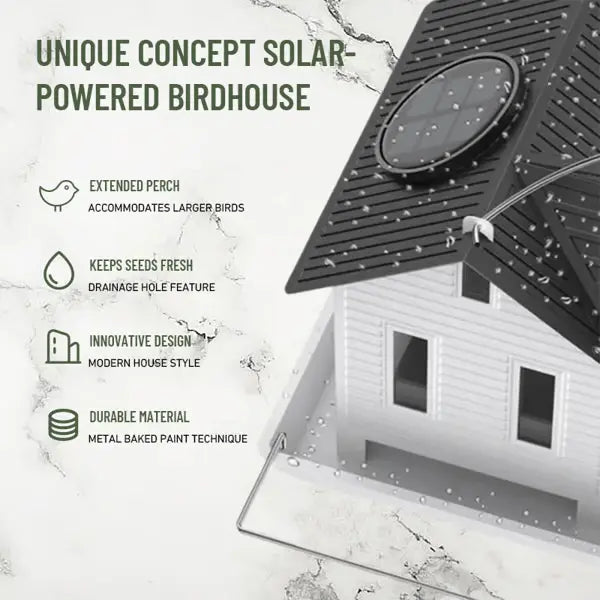 Rynx | Solar-Birdhouse with LED – Illuminating Garden Lantern & Feeder Station in one!