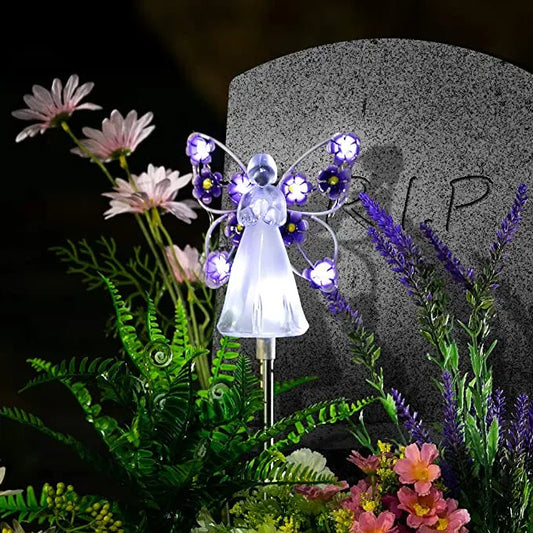 Rynx | Solar-powered angel garden light – Waterproof memorial decoration for outdoor areas!
