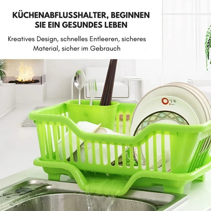 Rynx | Compact Dish Drying Rack with Drip Tray
