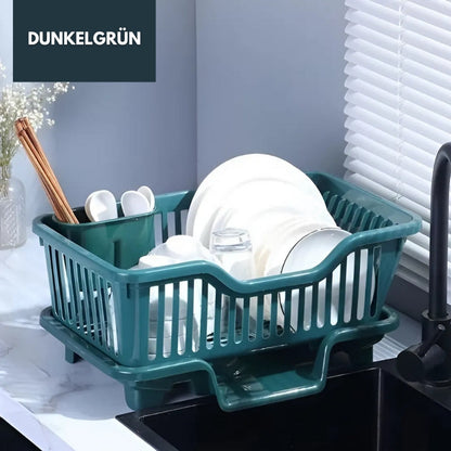 Rynx | Compact Dish Drying Rack with Drip Tray