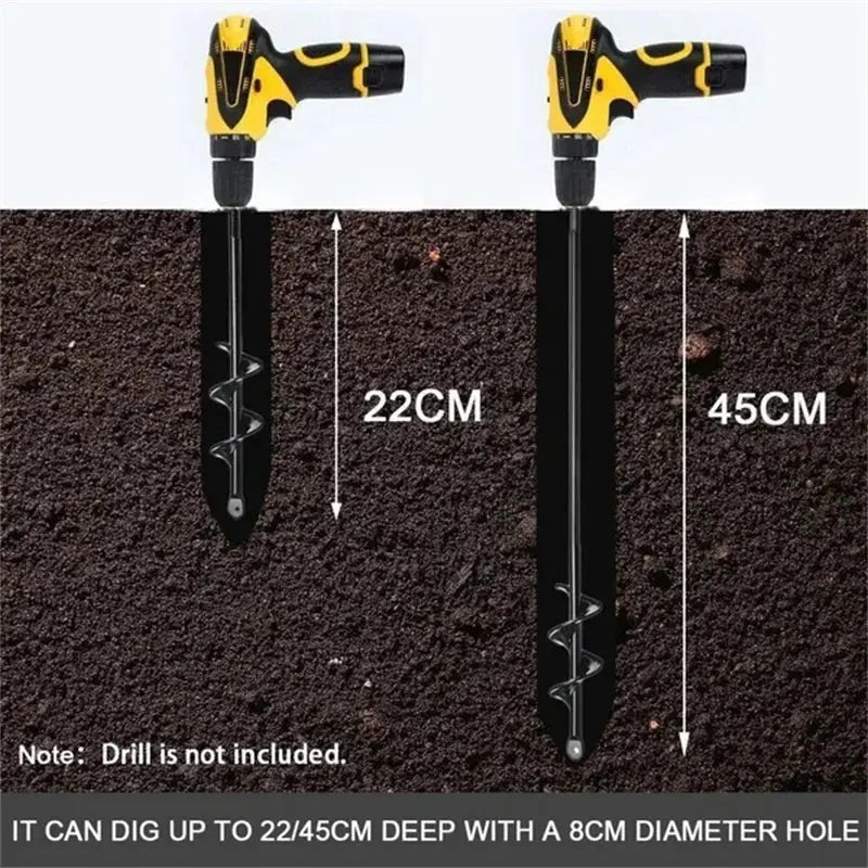 Rynx | Spiral Garden Drill – Fast Planting Hole with Any Drill