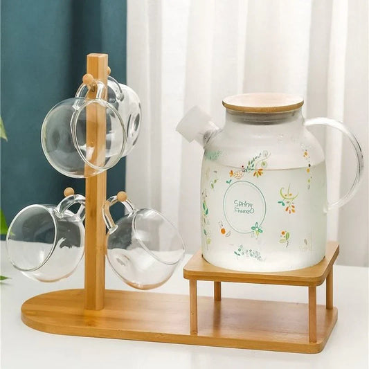 Rynx | Spring Flowers Glass Kettle - Pitcher