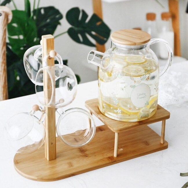 Rynx | Spring Flowers Glass Kettle - Pitcher