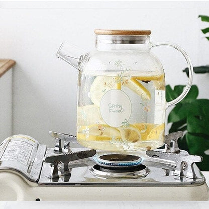 Rynx | Spring Flowers Glass Kettle - Pitcher