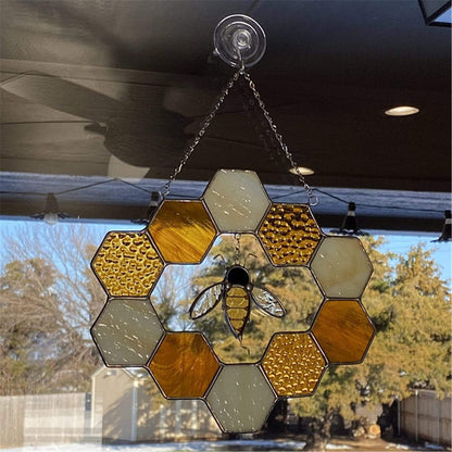 Rynx | Stained Glass Honeycomb Charm Suncatcher