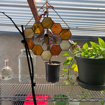Rynx | Stained Glass Honeycomb Charm Suncatcher