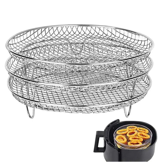 Rynx | Stackable Stainless Steel Air Fryer Rack Set (3 Pieces)